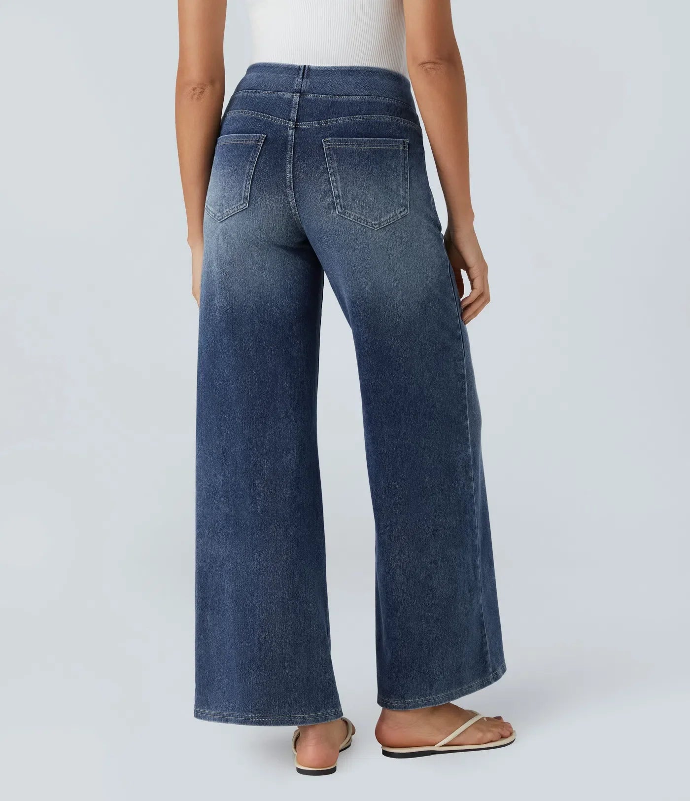 Eva - Elastische broek met hoge taille