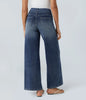 Eva - Elastische broek met hoge taille